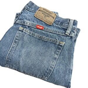 Wrangler Mens Jeans Premium Quality Denim Blue Straight‎ Fit Size 33x30